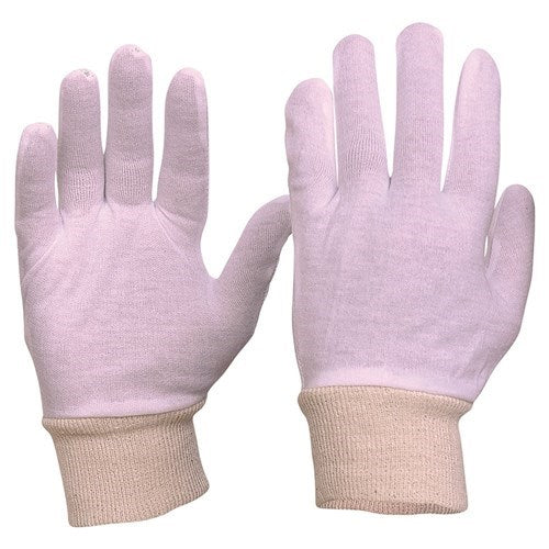 POLY/COTTON GLOVE LINERS , Knitted Wrist, Keep Fingers Warm