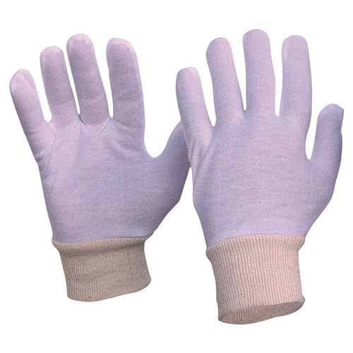 POLY/COTTON GLOVE LINERS , Knitted Wrist, Keep Fingers Warm