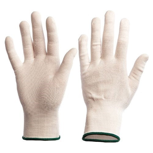 100% NYLON SAFETY GLOVES, Strong & Ventilated, Fitted Wrist Cuffs, Washable , Ambidextrous