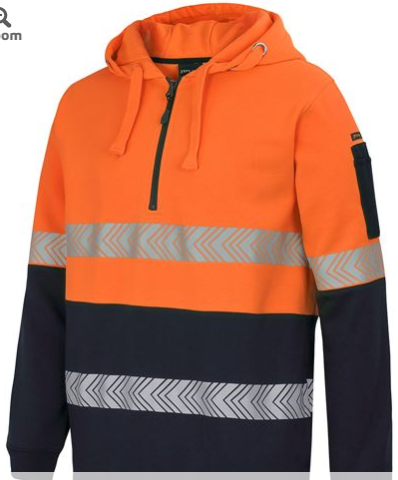 THE HALF-ZIP HOODIE - Segmented Reflective Tape | Day/Night | Mid Weight