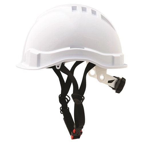 V6 MICRO PEAK HARD HAT WITH CHIN STRAPS, RACHET ADJUST