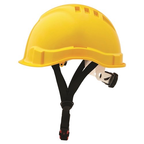 V6 MICRO PEAK HARD HAT WITH CHIN STRAPS, RACHET ADJUST
