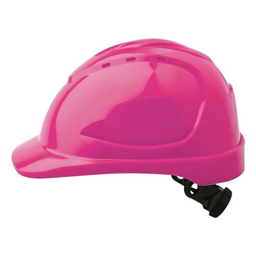 VENTED HARD HAT WITH RATCHET SIZE ADJUSTER, 9 VENTS.  FULLY CERTIFIED, ABS MATERIAL MANY COLOURS AVAILABLE