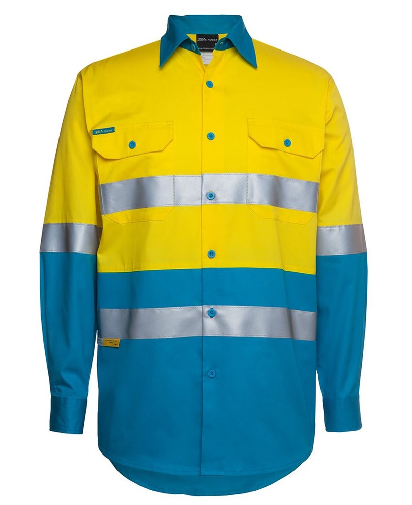 STAG HI VIS WORKSHIRT -  Long Sleeve | Cotton | Reflective Tape | Multi Colour Options