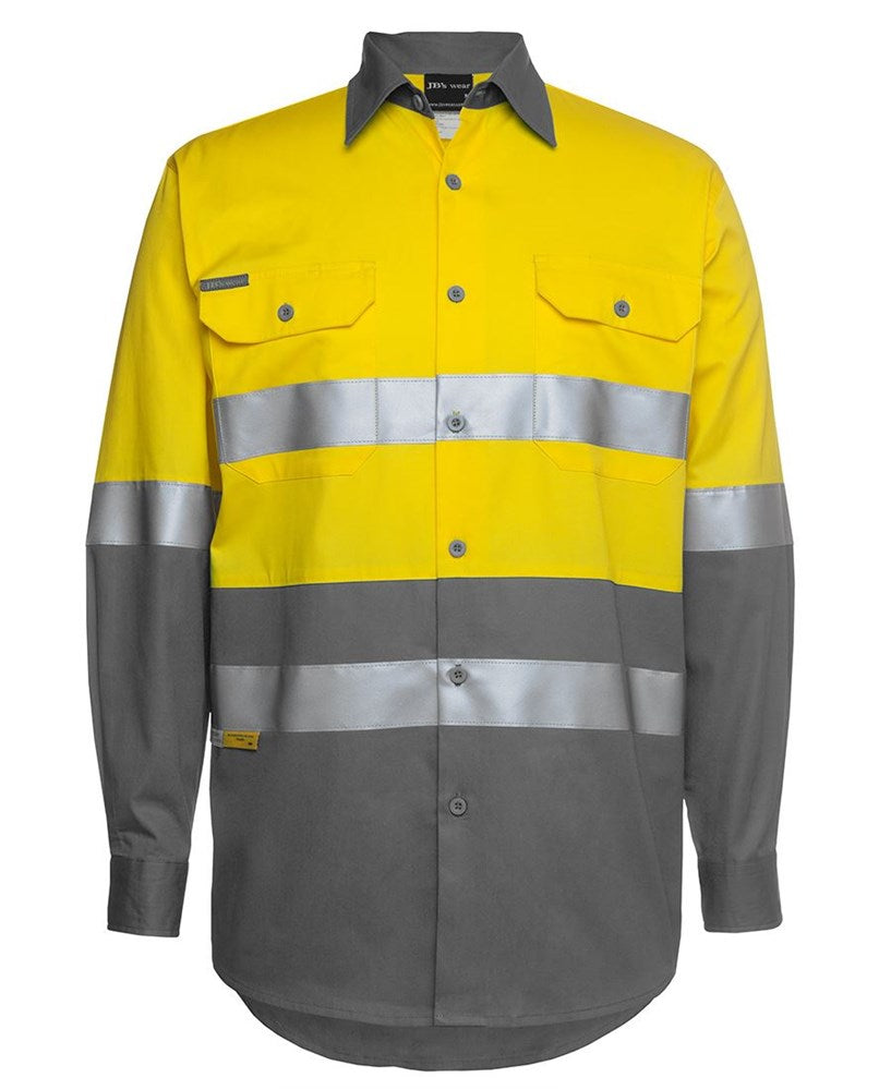 STAG HI VIS WORKSHIRT -  Long Sleeve | Cotton | Reflective Tape | Multi Colour Options