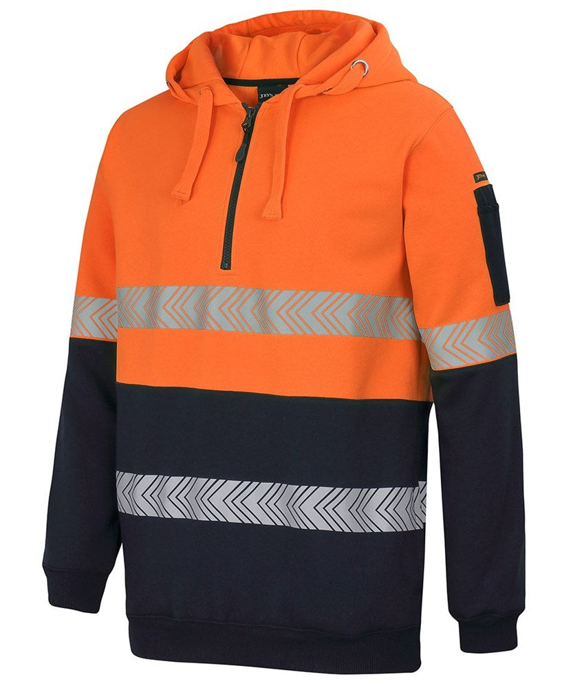 THE HALF-ZIP HOODIE - Segmented Reflective Tape | Day/Night | Mid Weight