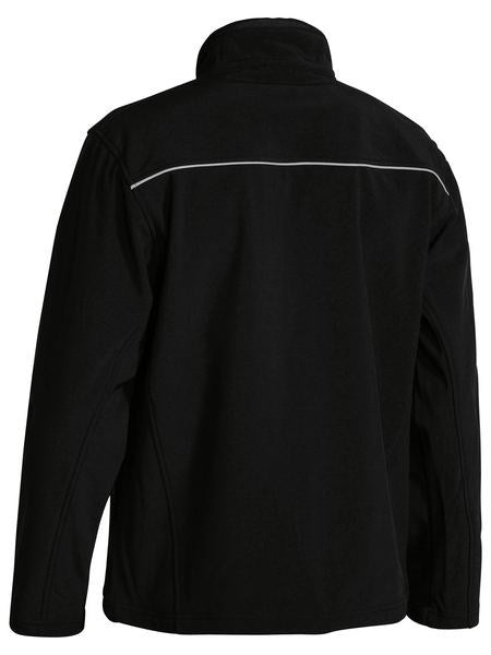 BISLEY MENS SOFTSHELL JACKET - STRETCH FABRIC FOR COMFORT , SHOWERPROOF