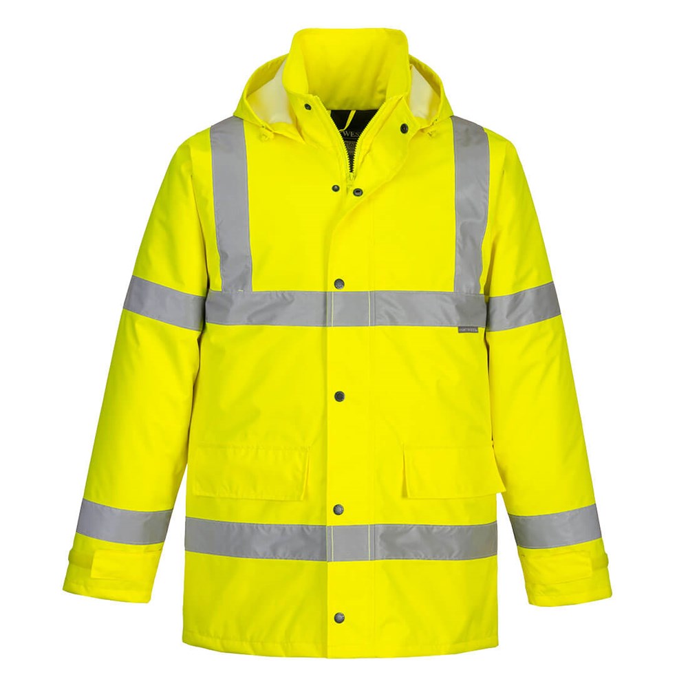 PW CYCLONE HI VIS JACKET - WATERPROOF, HARD WEARING