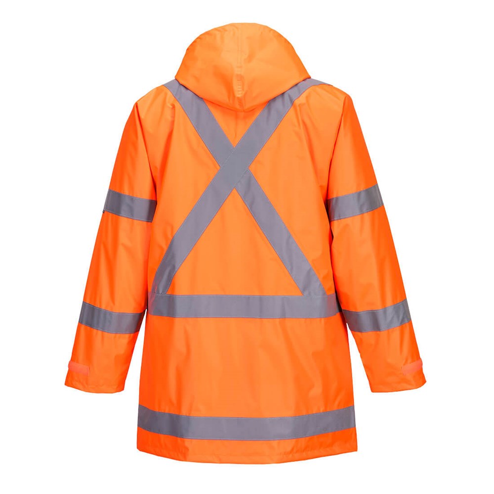 PW TORNADO HI VIS TTMC-W17 RAIN JACKET - MESH LINED, X BACK