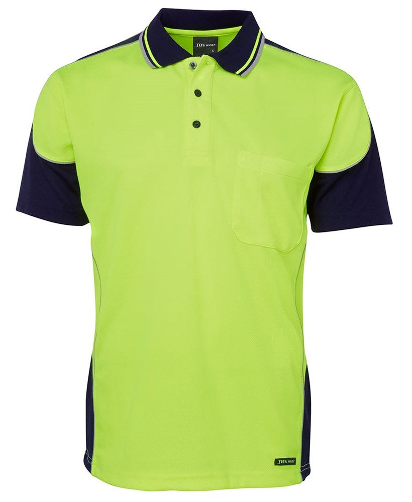 CONTRAST PIPING HI-VIS POLO - Polyester