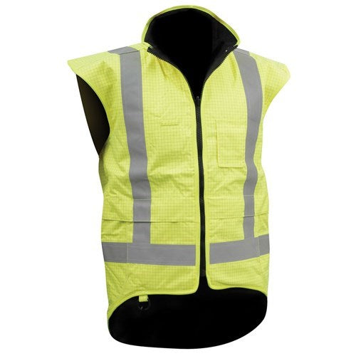 HI VIS VEST, FLEECE LINED, TTMC, FIRE RETARDANT