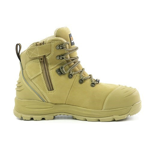 BISON KING SAFETY BOOT - ZIP SIDE TOP END COMFORT PLUS