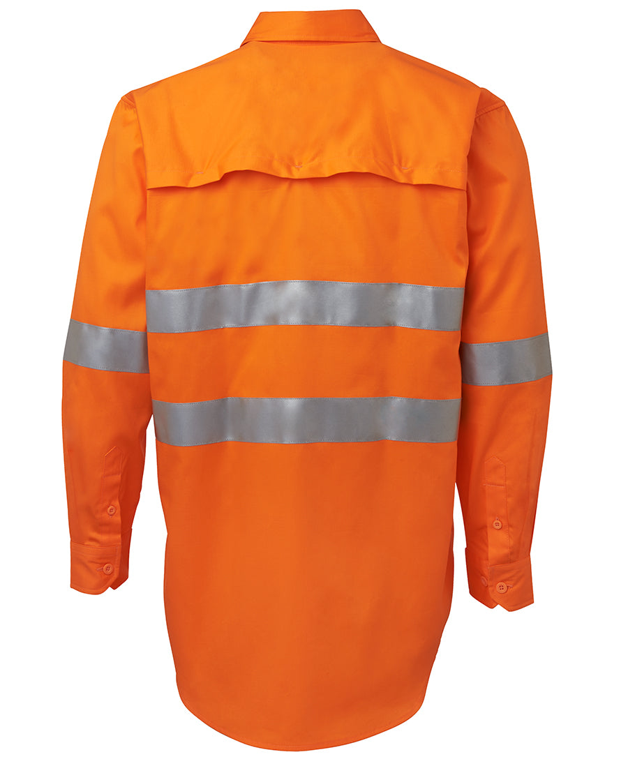STAG HI VIS WORKSHIRT -  Long Sleeve | Cotton | Reflective Tape | Multi Colour Options