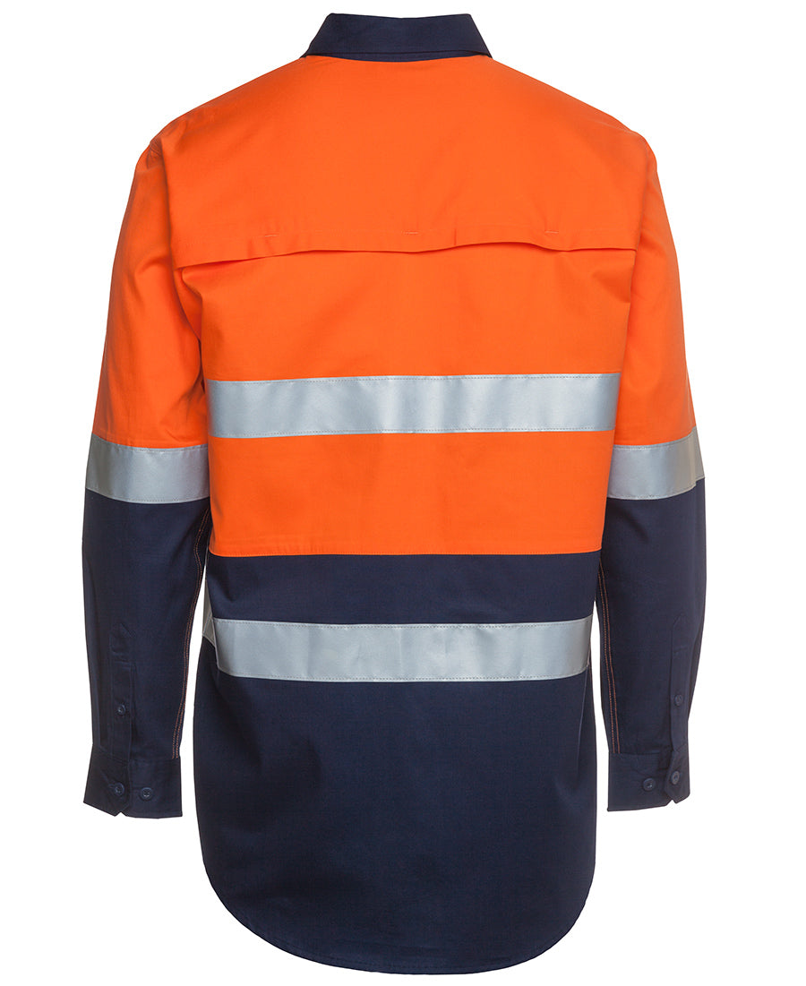 STAG HI VIS WORKSHIRT -  Long Sleeve | Cotton | Reflective Tape | Multi Colour Options